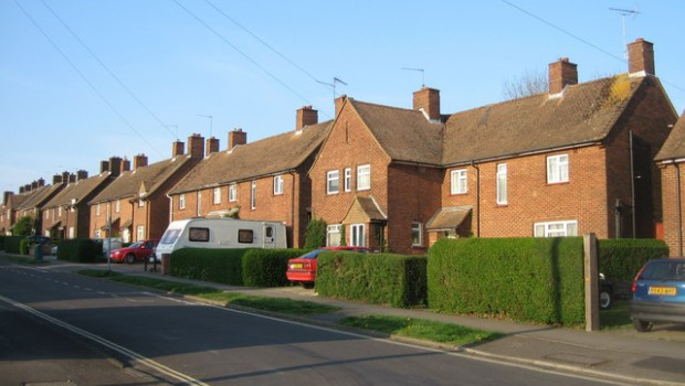 A line of houses in the UK.