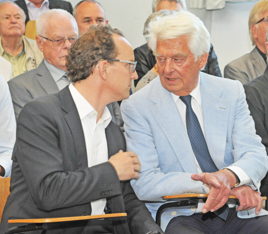 Sascha Menges, president of Gardena, Werner Kress, company founder
