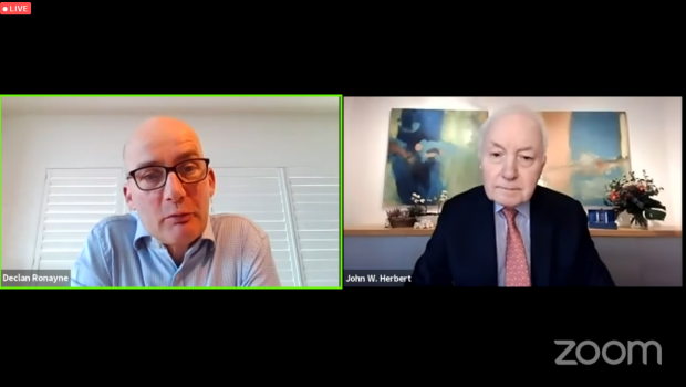 On the Global DIY-Network, John Herbert (r.), asked Declan Ronayne, CEO of Woodie’s, a variety of questions about their business modell, their associates and the impact of Covid-19.